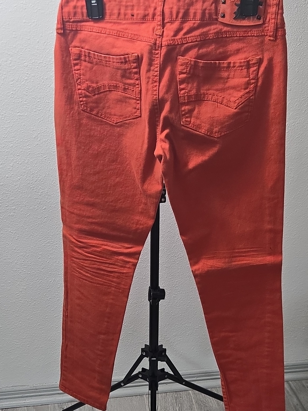 Dollhouse Women's Bright Orange Skinny Jeans - Picture 5 of 6